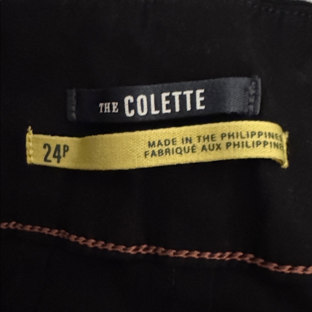 ANTHROPOLOGIE Maeve The Colette Ponte Wide-Leg Pants Crop 24 24P Petite Black - Picture 7 of 9